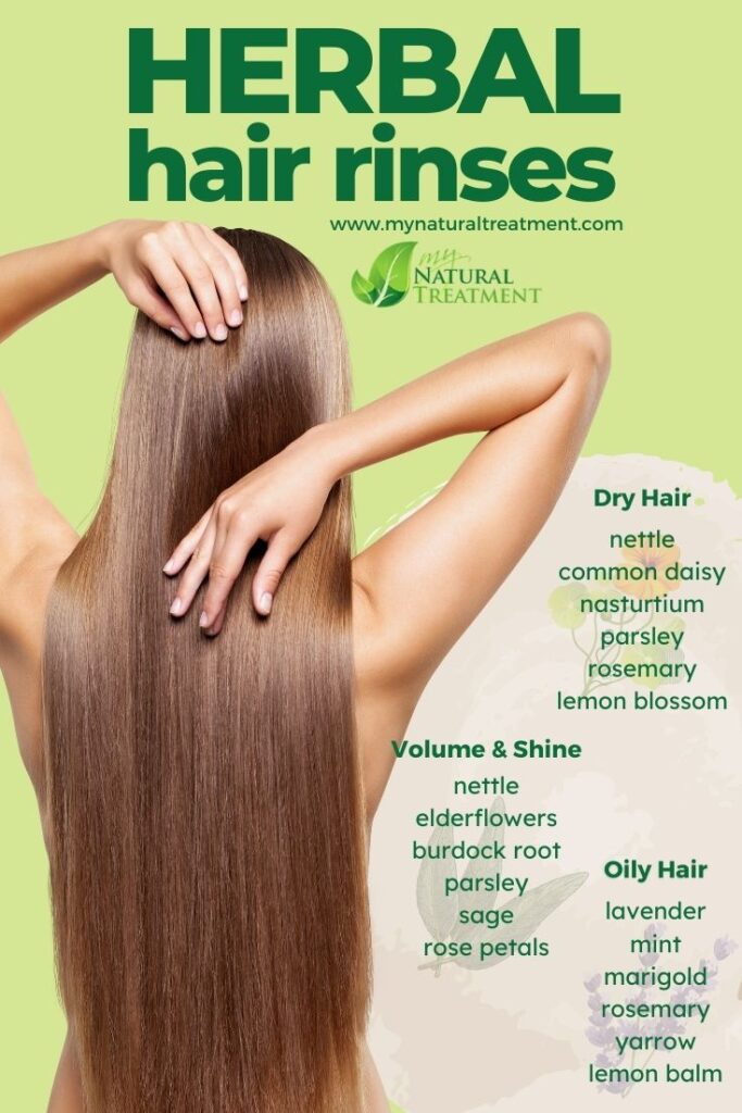 Herbal Hair Rinses for All Hair Types - MyNaturalTreatment.com