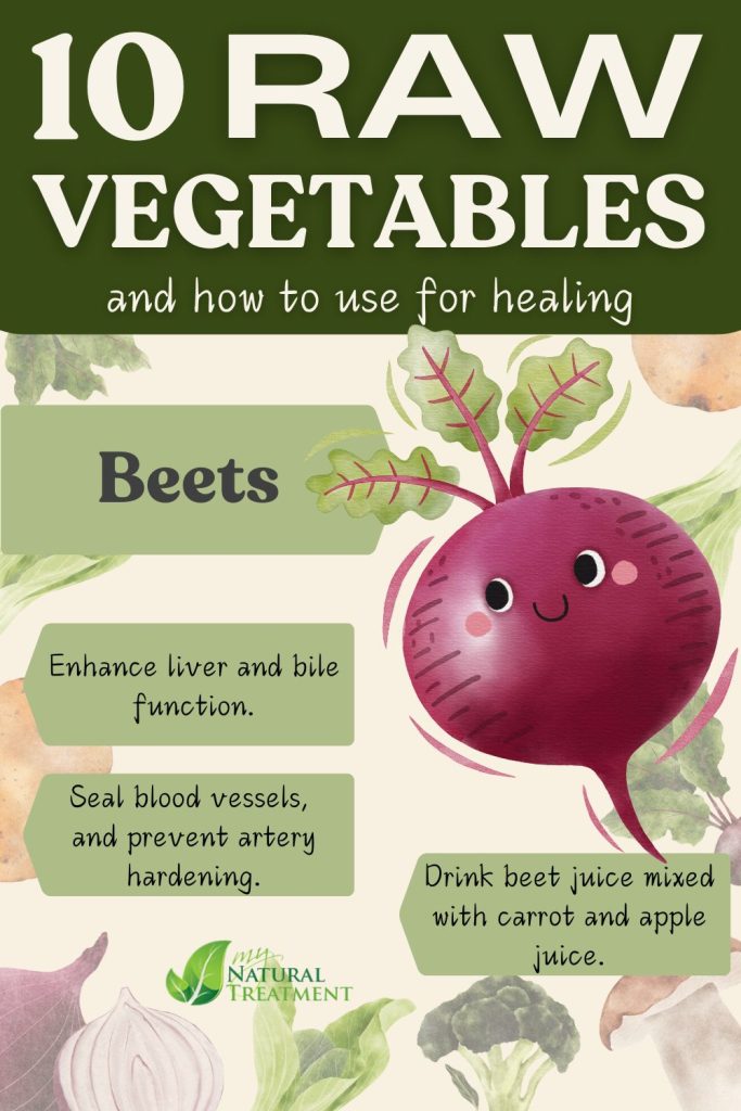 10 Raw Vegetables with Incredible Health Benefits and How to Eat Them 9 Beets - Raw Vegetables with Incredible Health Benefits and How to Eat Them - MyNaturalTreatment.com